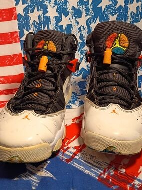 Nike Jordan 6 Rings His Airness Black White Size 6.5Y
